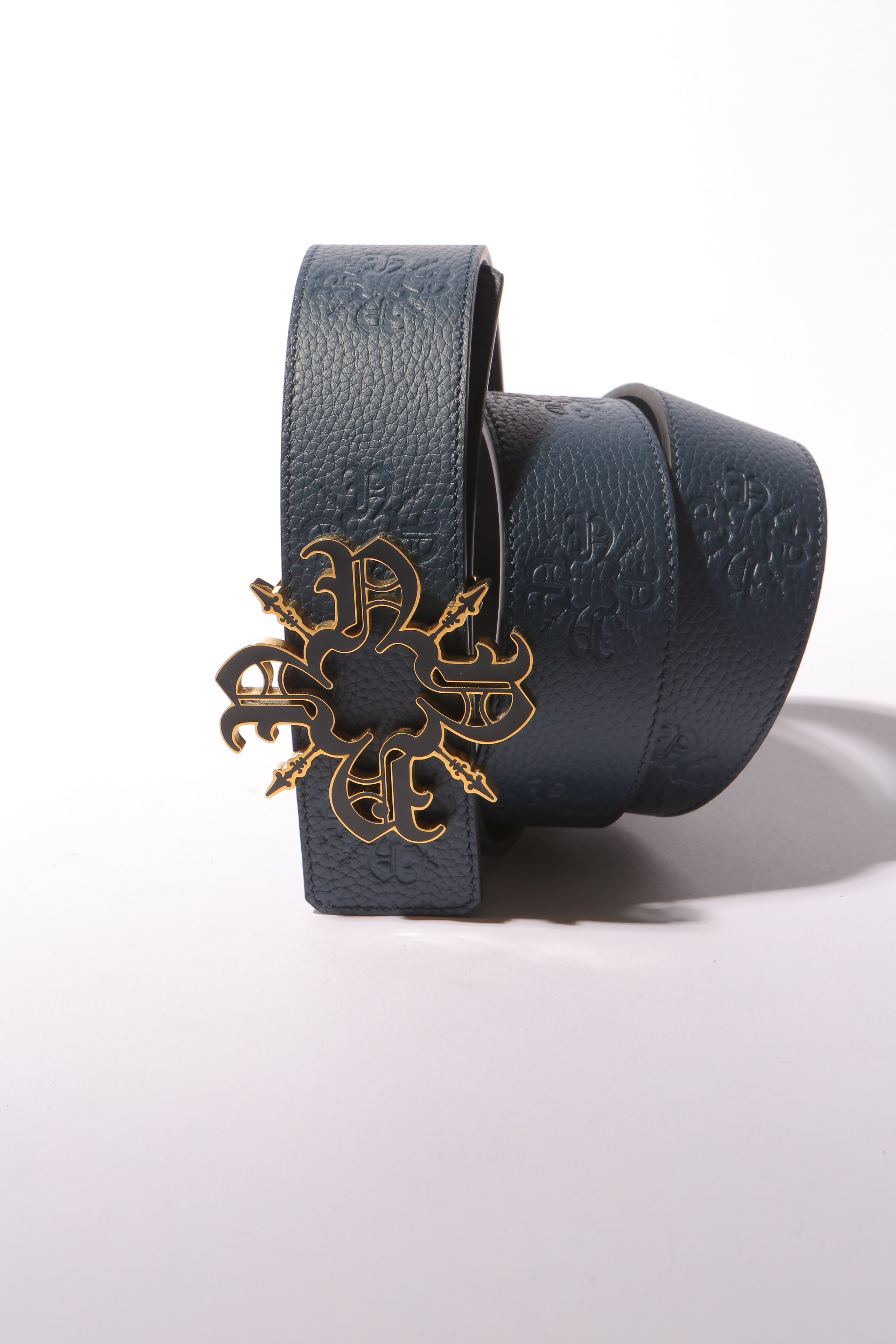 Blue Monogram 40MM Leather Belt