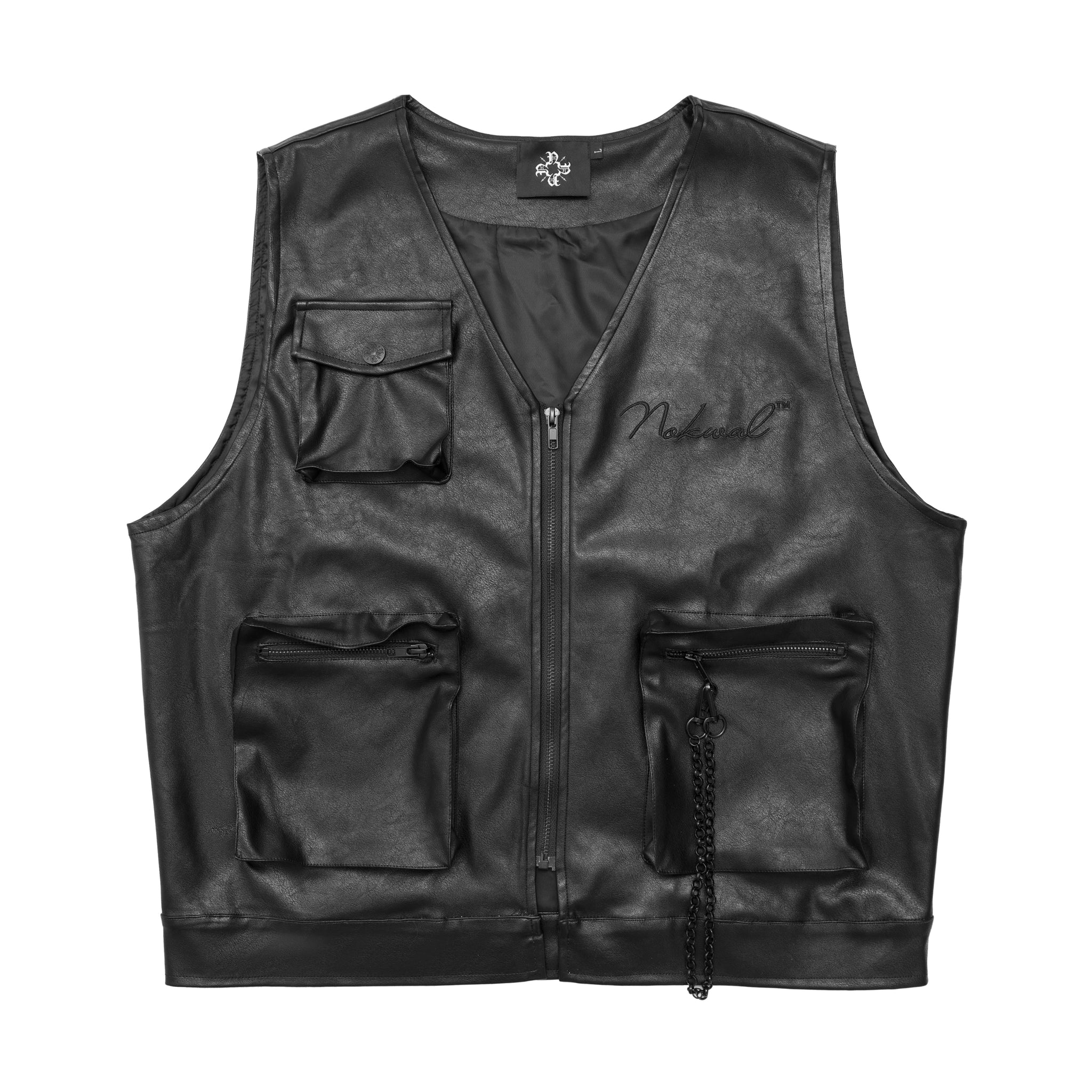 Nokwal Black Leather Vest