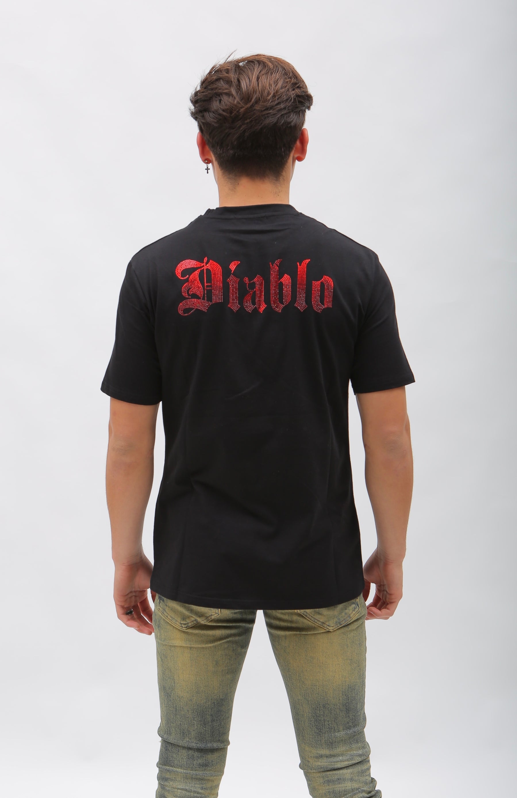 Black Diablo T Shirt W/Red Nokwal Signature