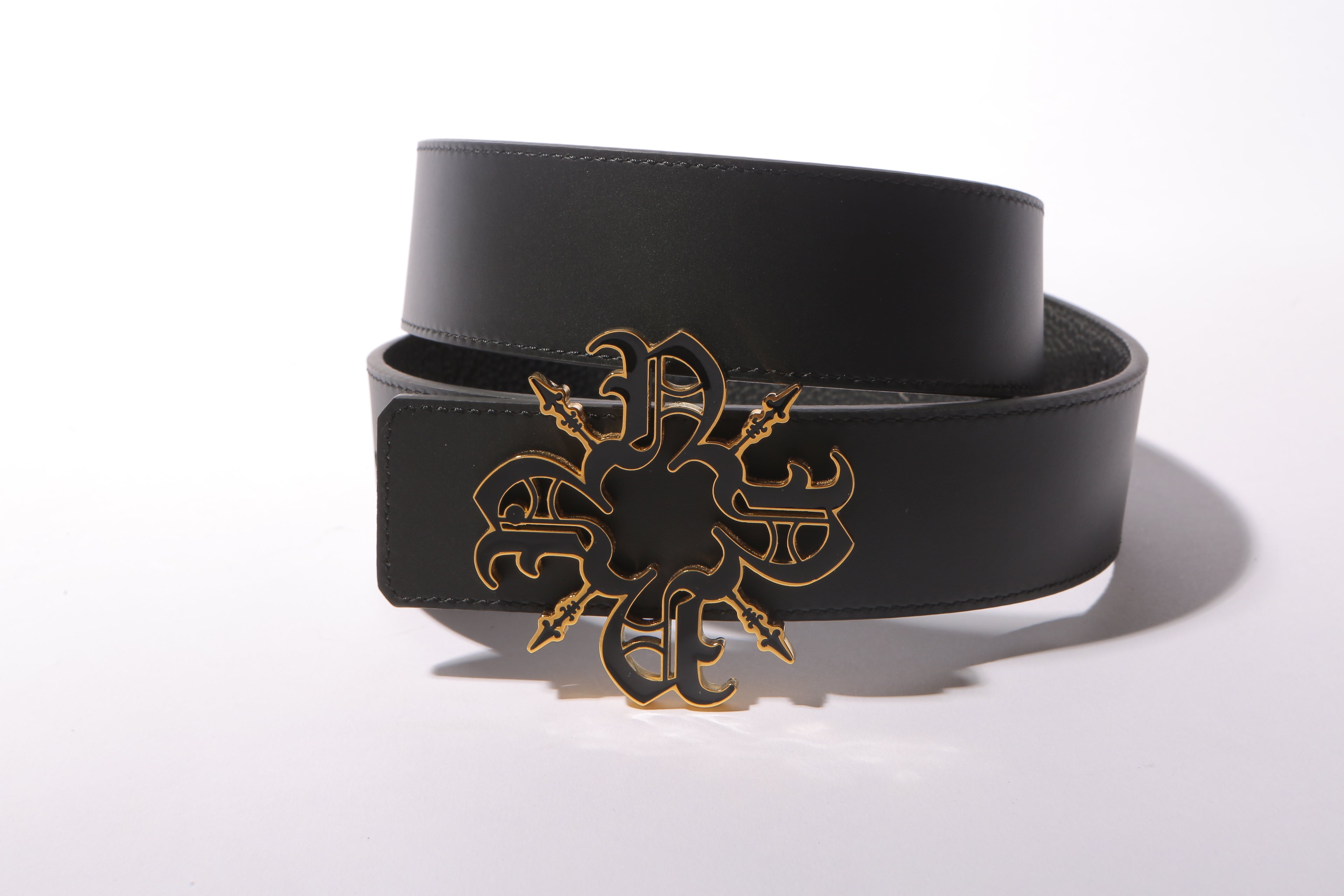 Black Monogram 40MM Leather Belt