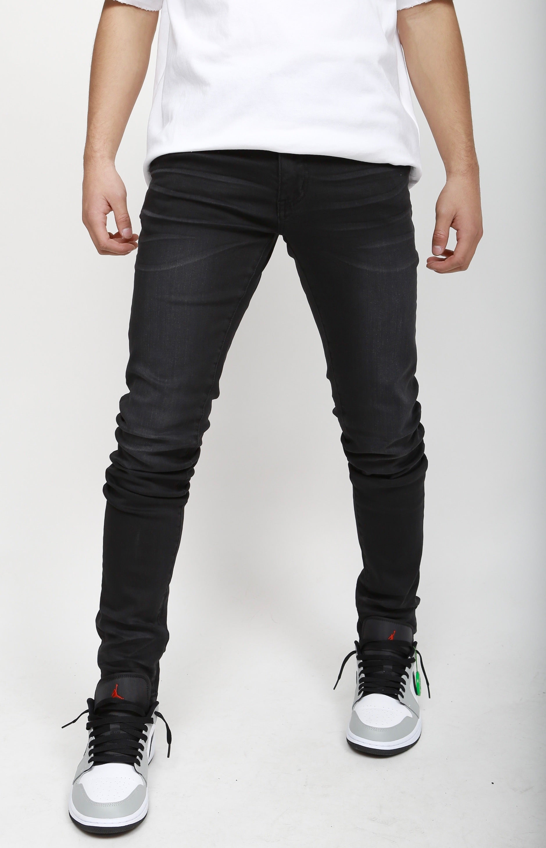 Nokwal Faded Black Skinny Denim