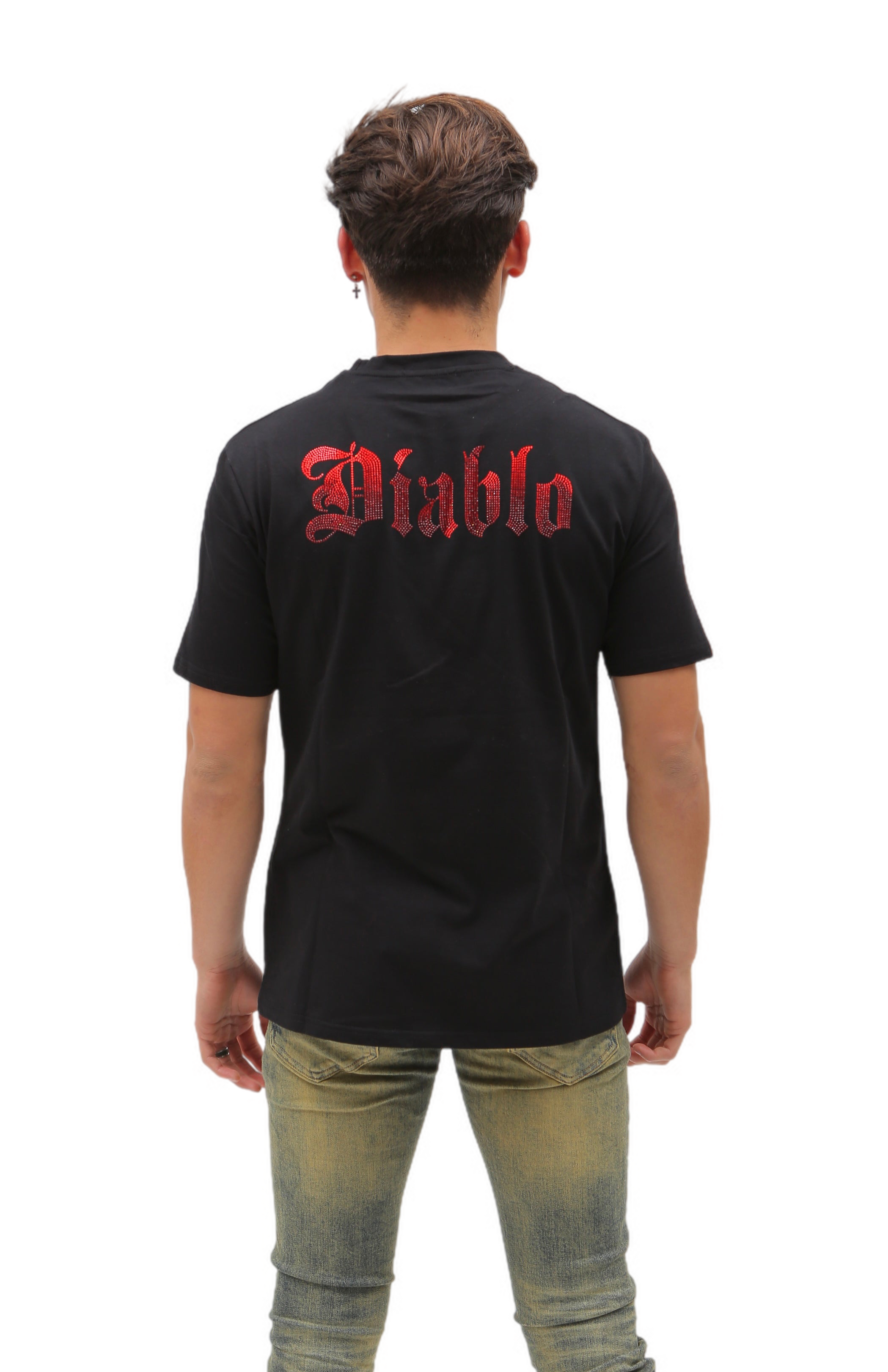 Black Diablo T Shirt W/Red Nokwal Signature