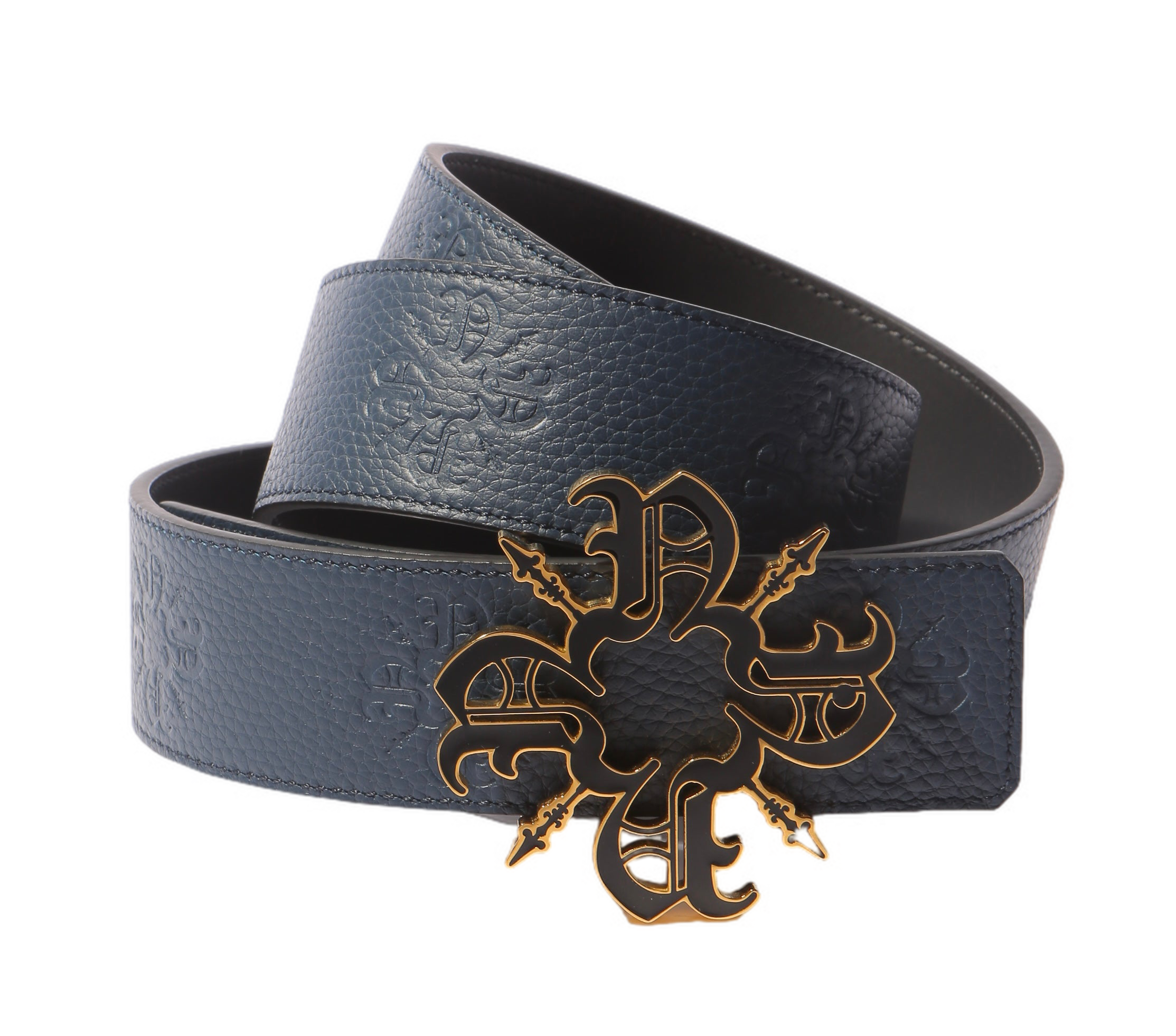 Blue Monogram 40MM Leather Belt