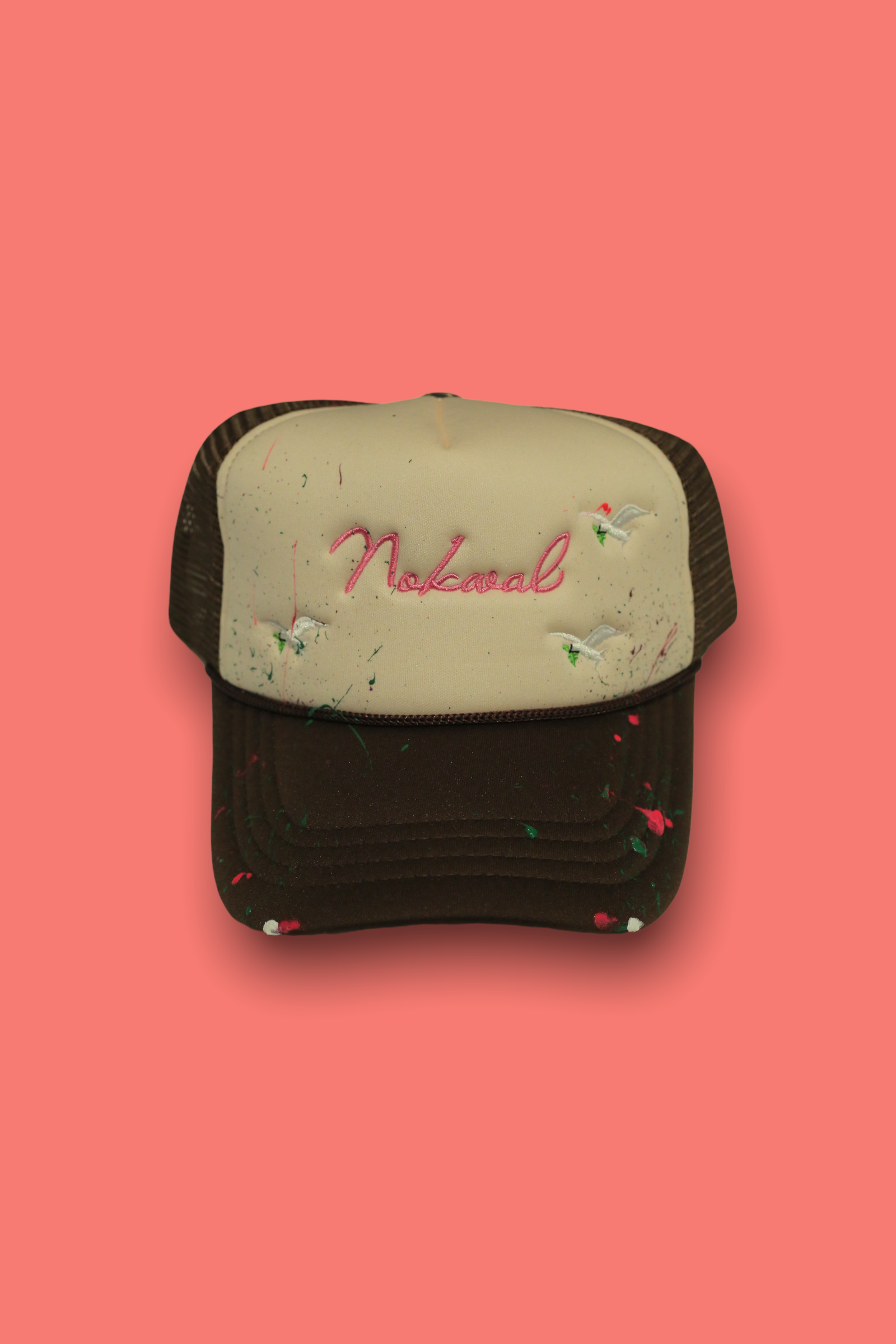 Nokwal Signature Brown Foam Trucker Hat - WITH PAINT