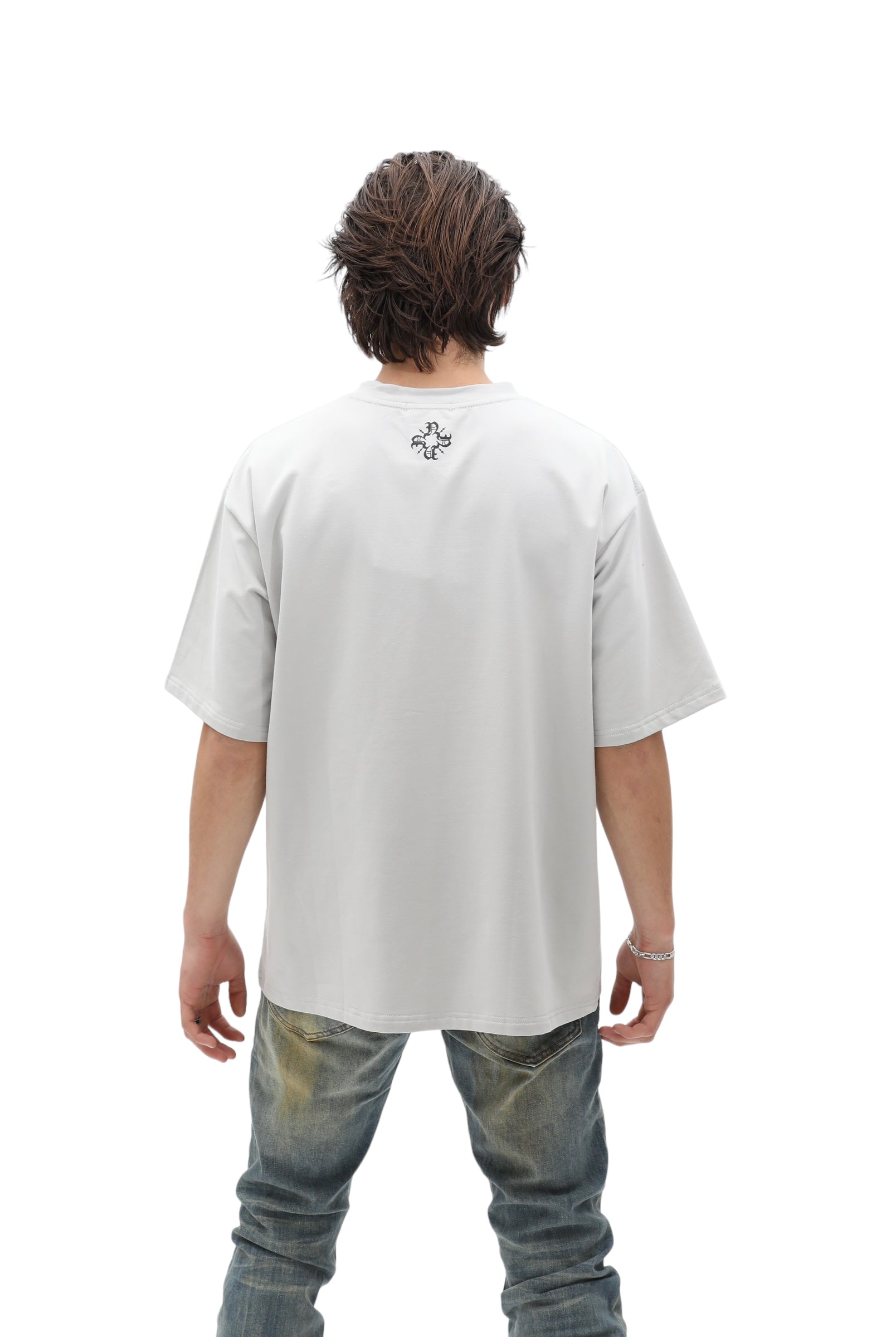 Monogram Cupid War T Shirt - Grey