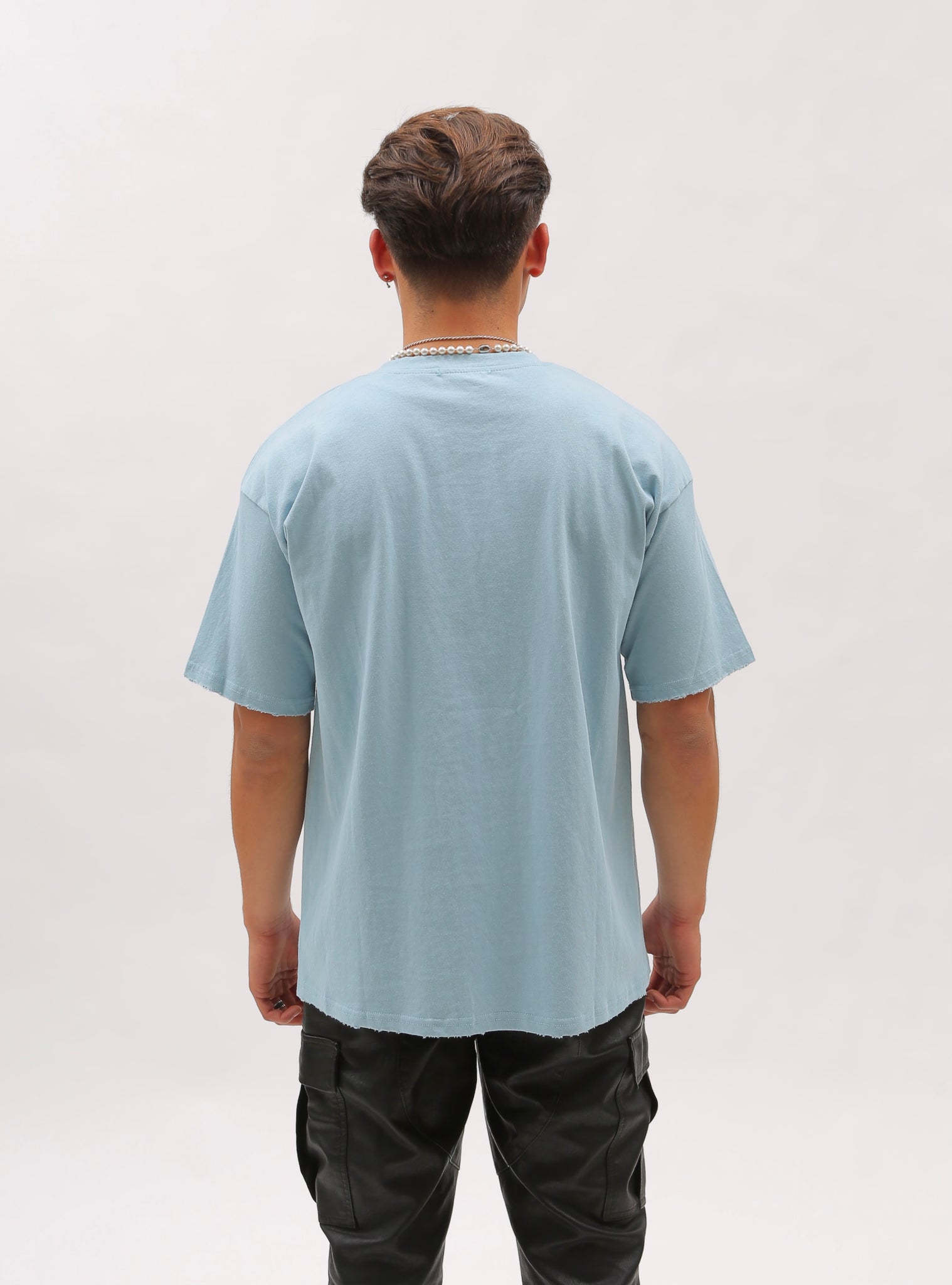 Drop Shoulder T-Shirt - Sky Blue