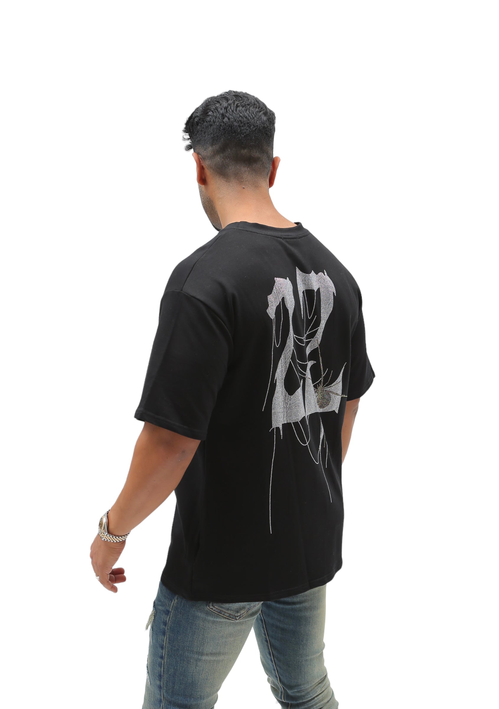 “22” Oversize NOKWAL FOREVER Diamond T-Shirt - Black