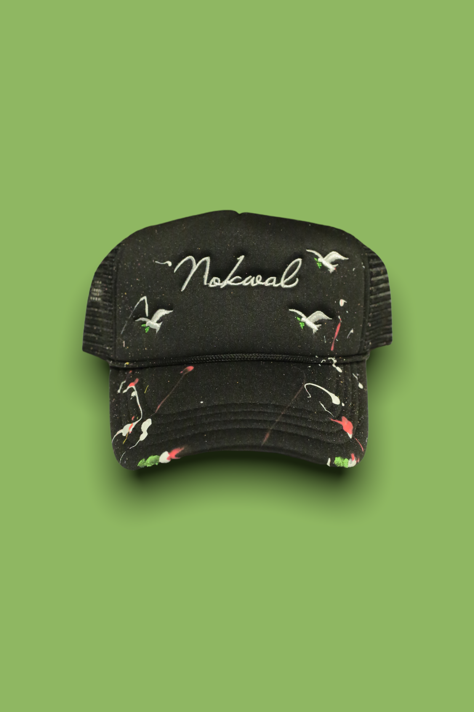 Nokwal Signature Black Foam Trucker Hat - WITH PAINT
