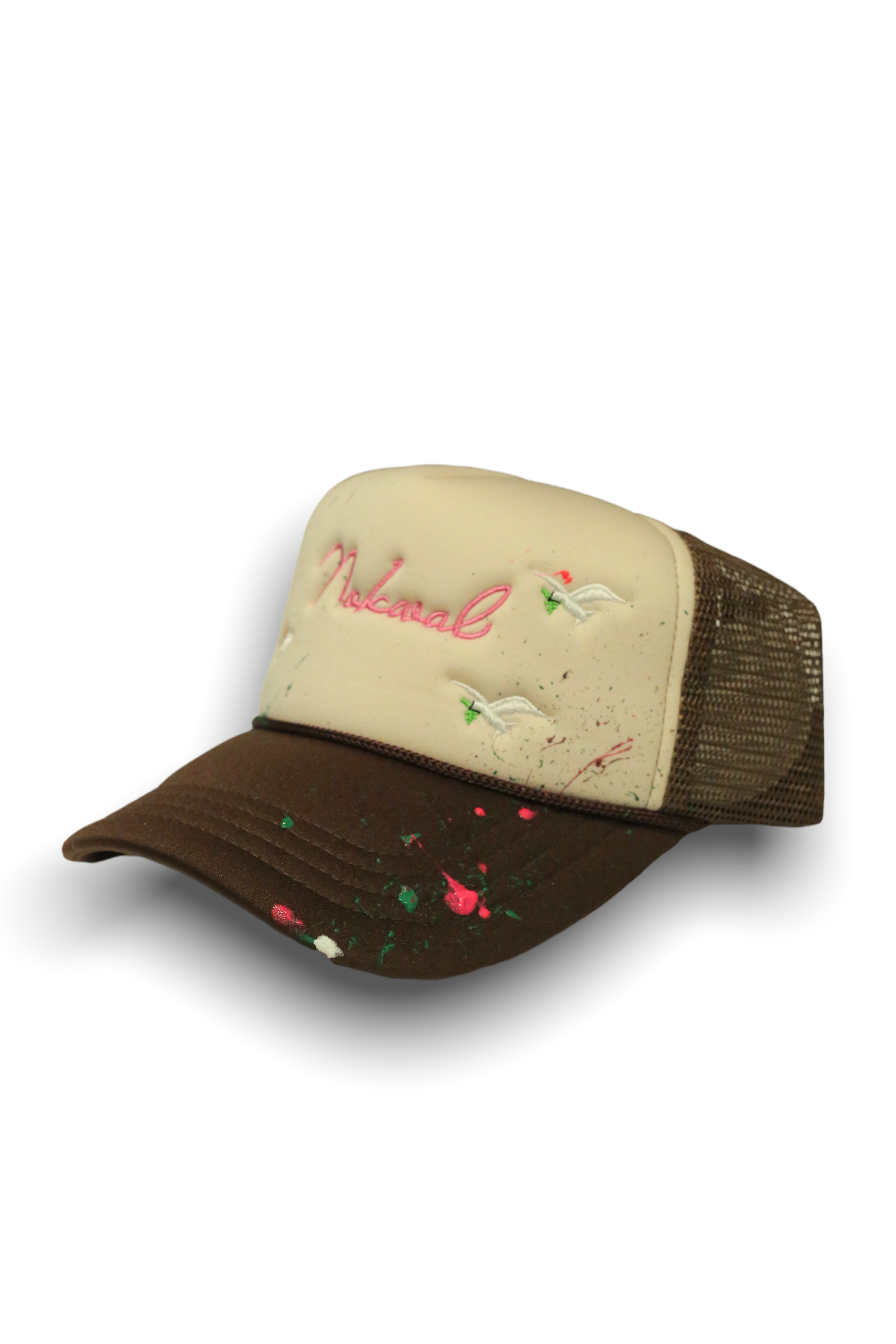 Nokwal Signature Brown Foam Trucker Hat - WITH PAINT