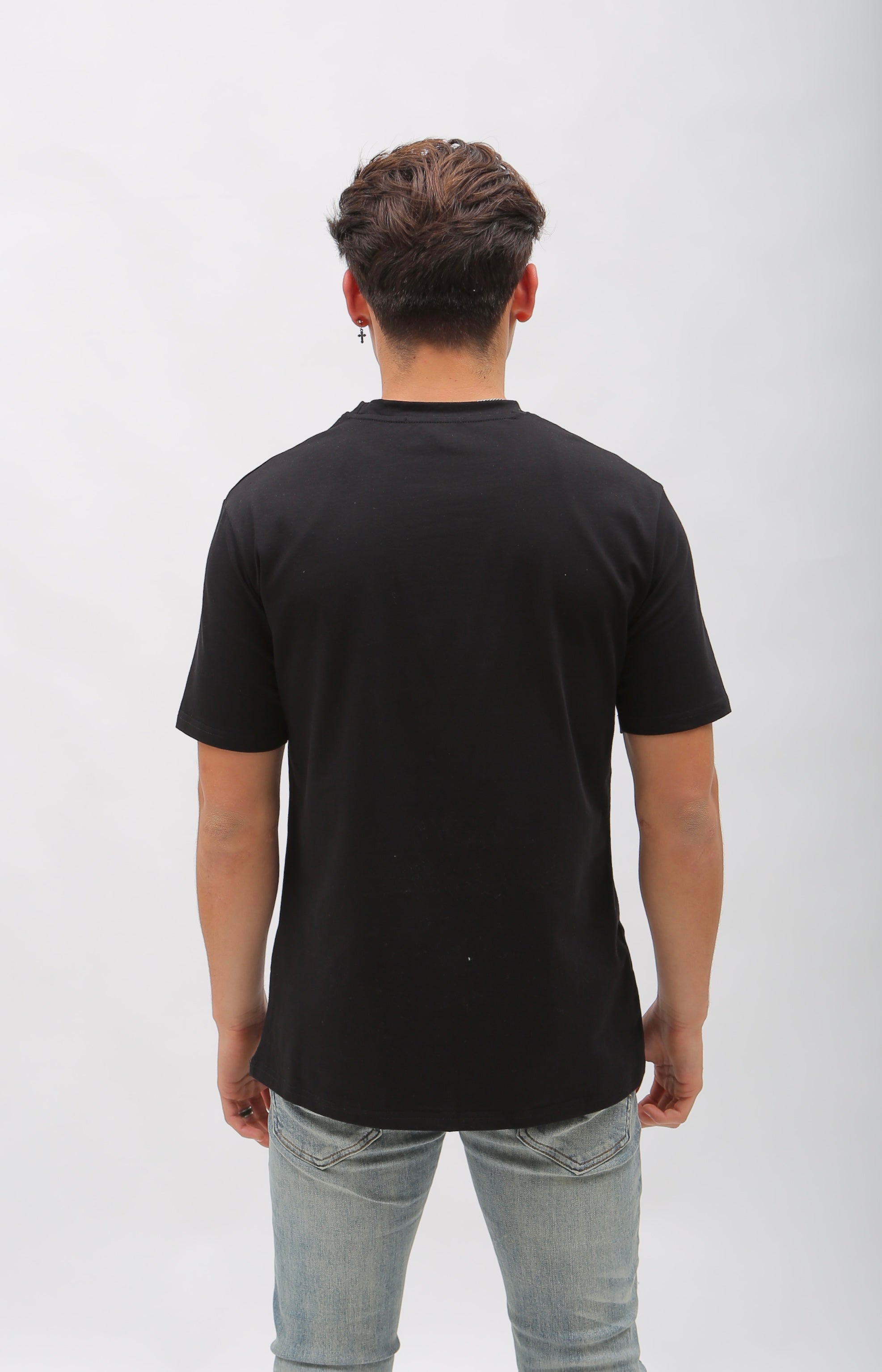 Palm Tree Black T-Shirt w/ White Nokwal Signature