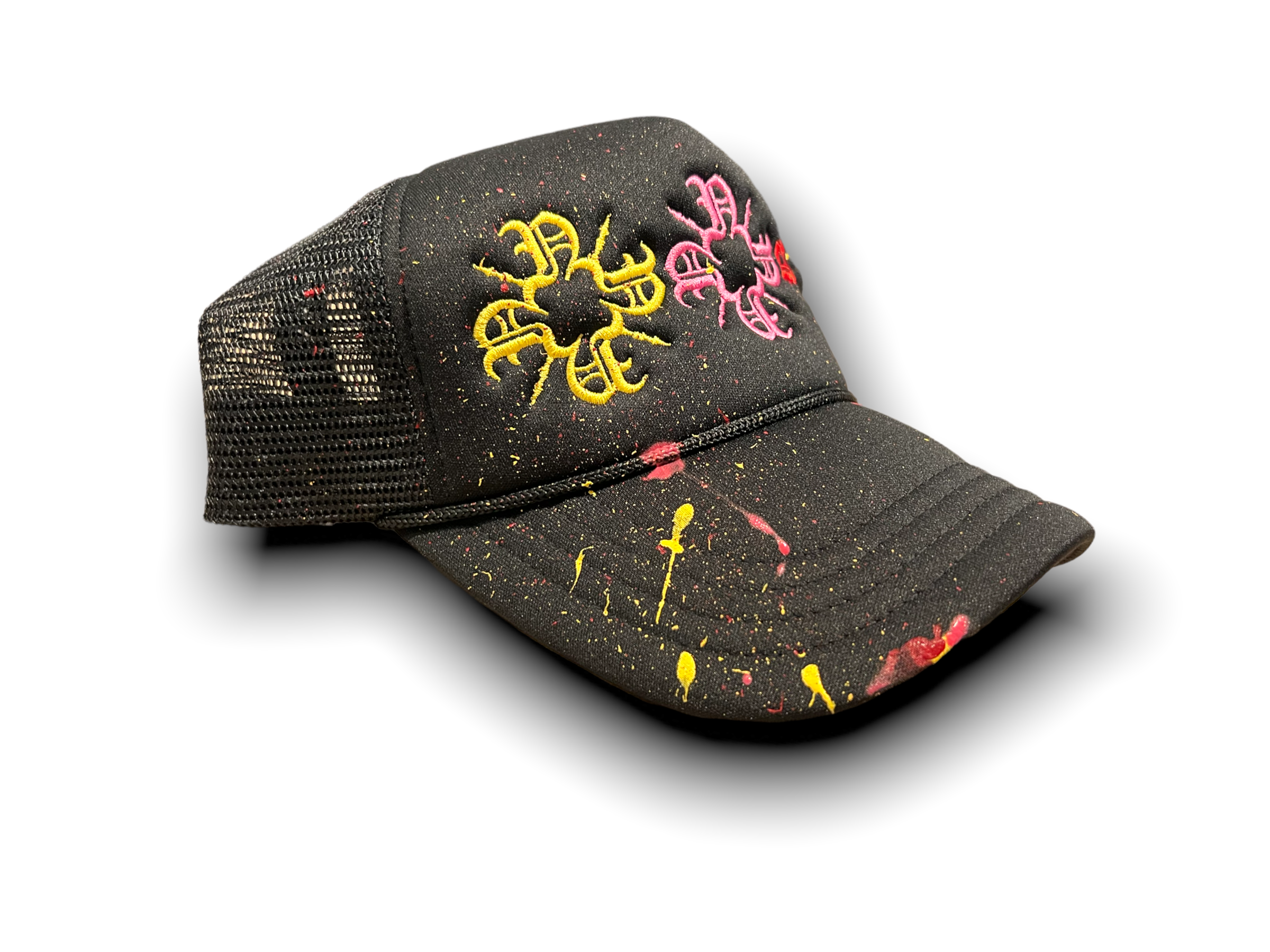 Multicolor Monogram Black Foam Trucker Hat - WITH PAINT