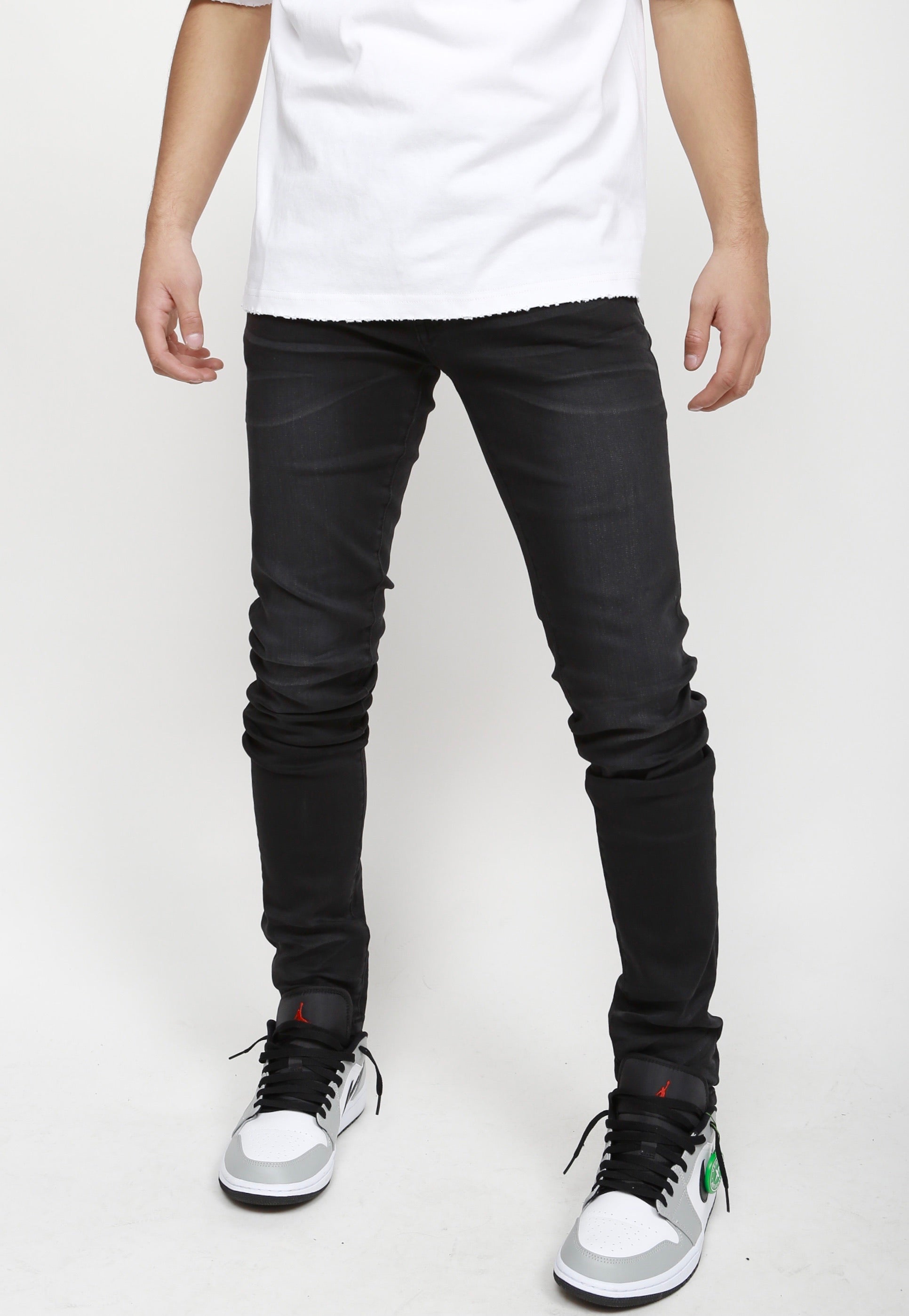 Nokwal Faded Black Skinny Denim