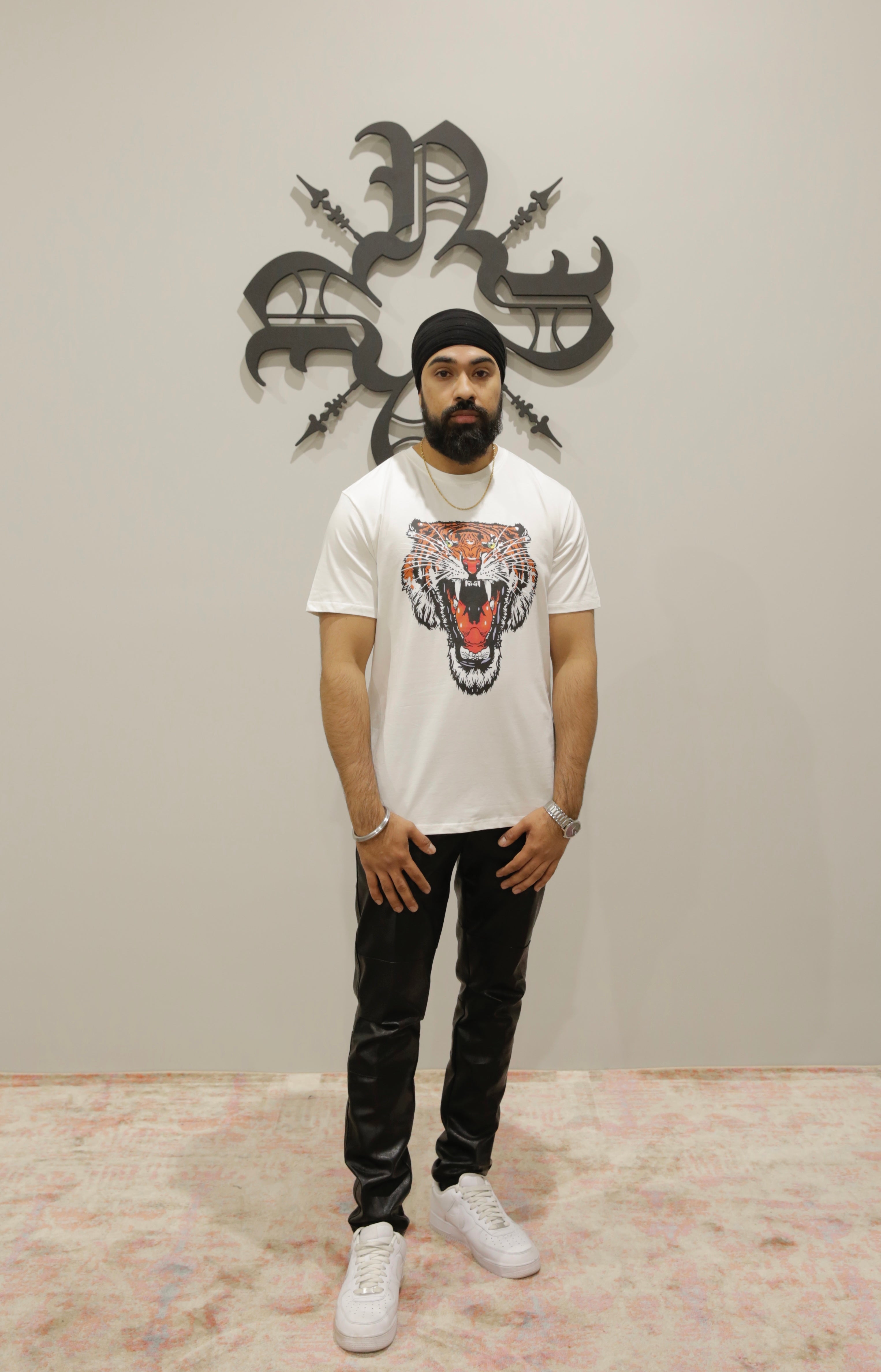 Angry Tiger Tee - White