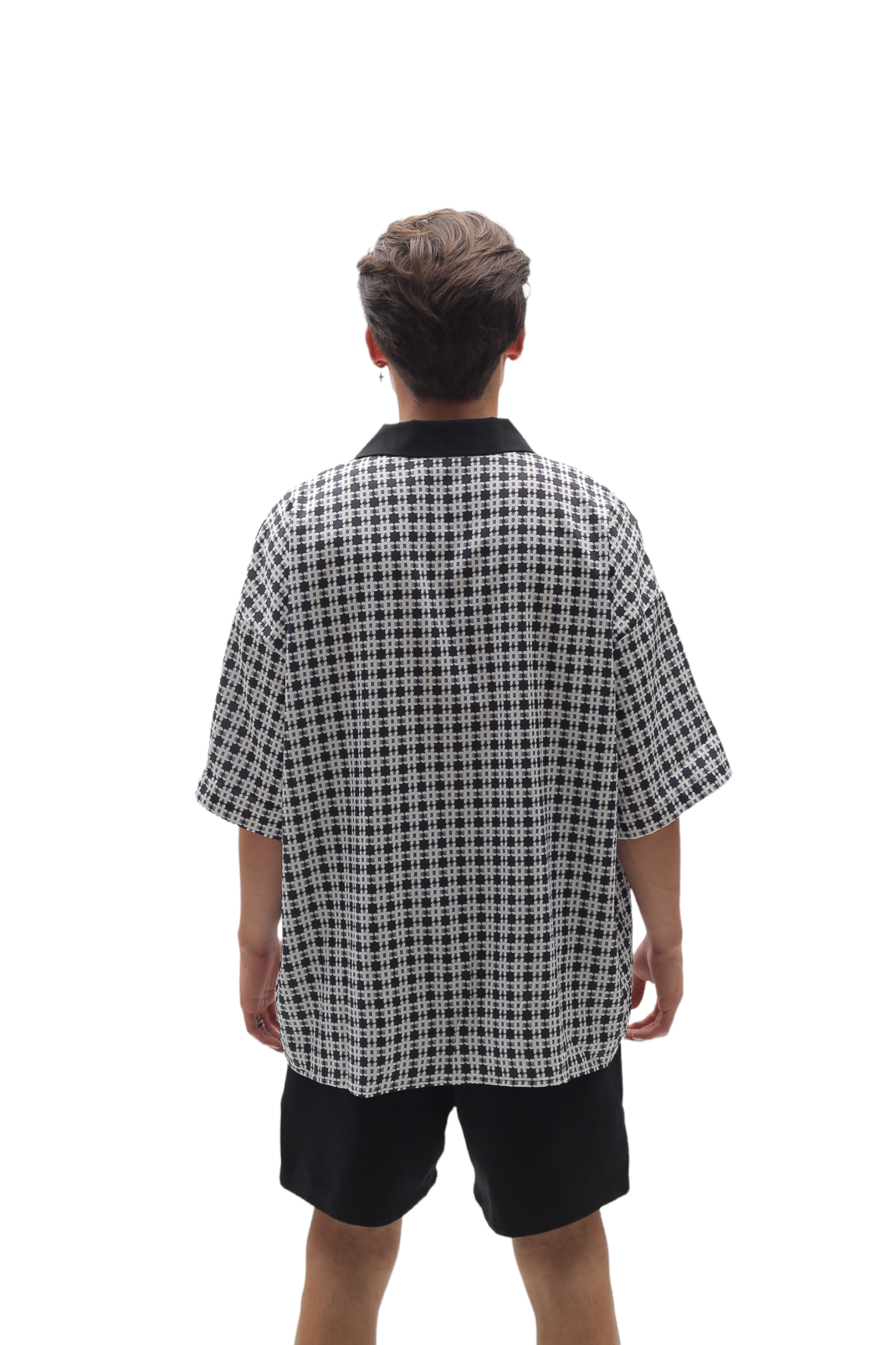 Checker Print Short Sleeve Shirt
