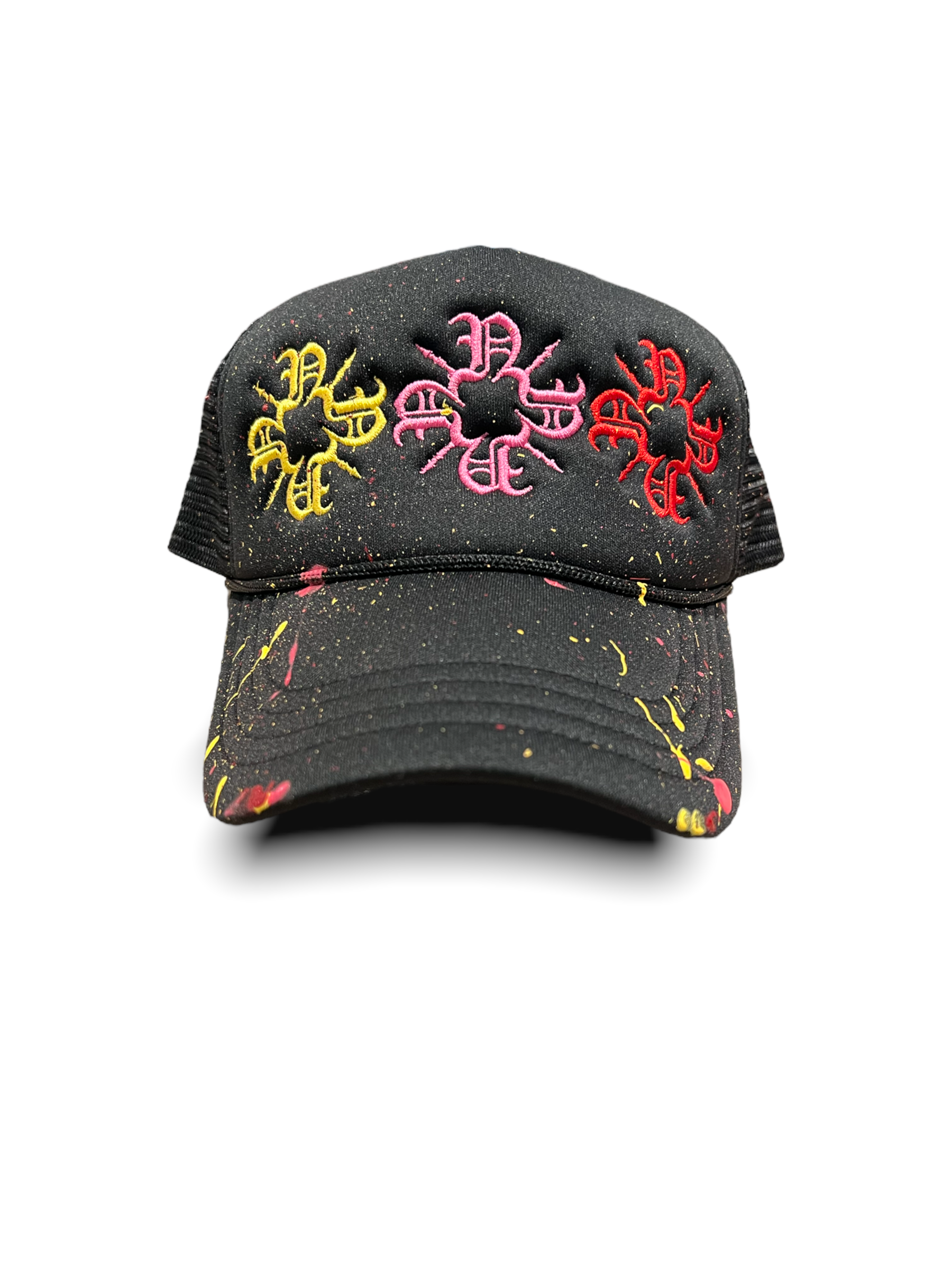 Multicolor Monogram Black Foam Trucker Hat - WITH PAINT