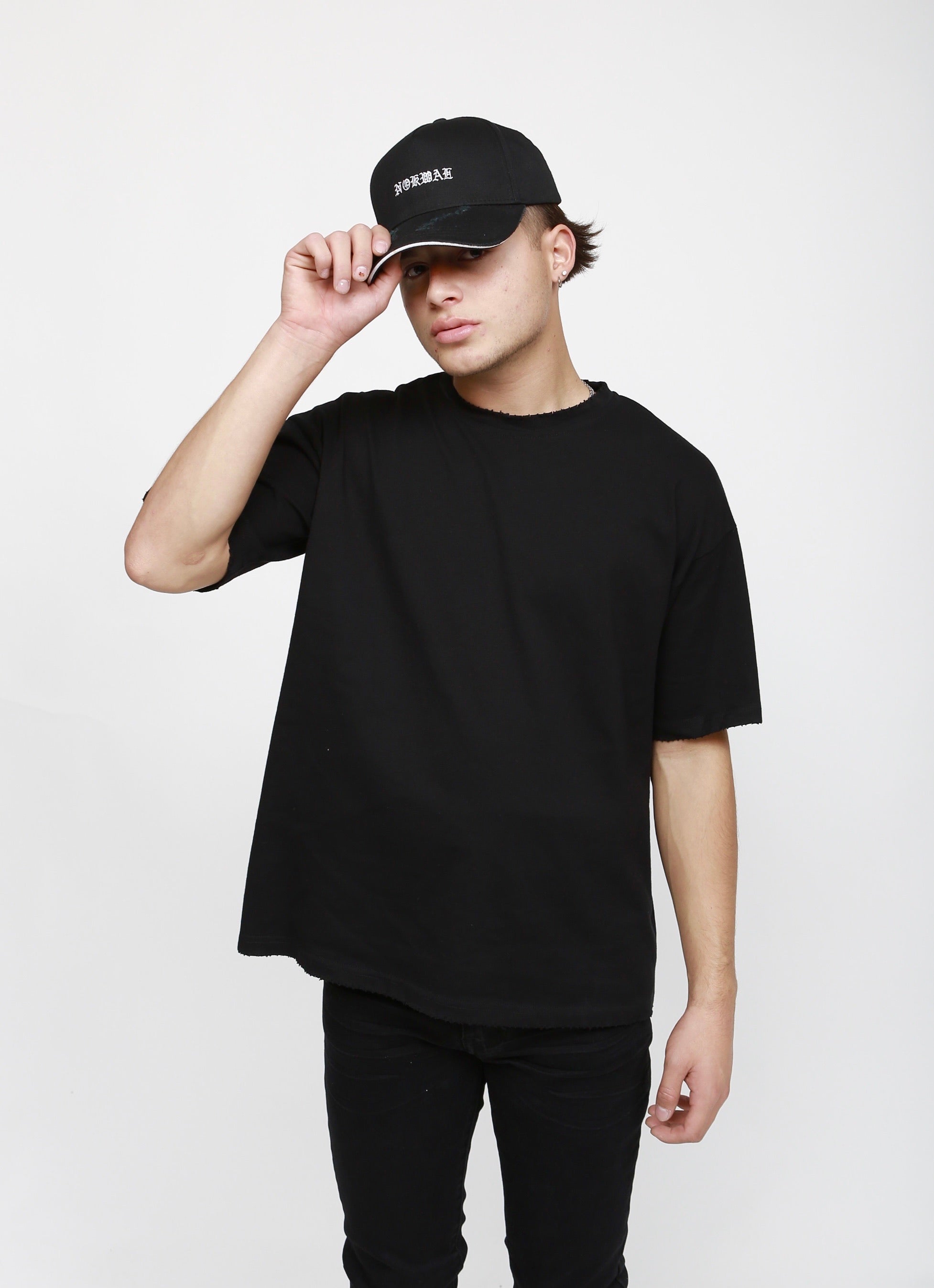 Drop Shoulder T-Shirt - Black