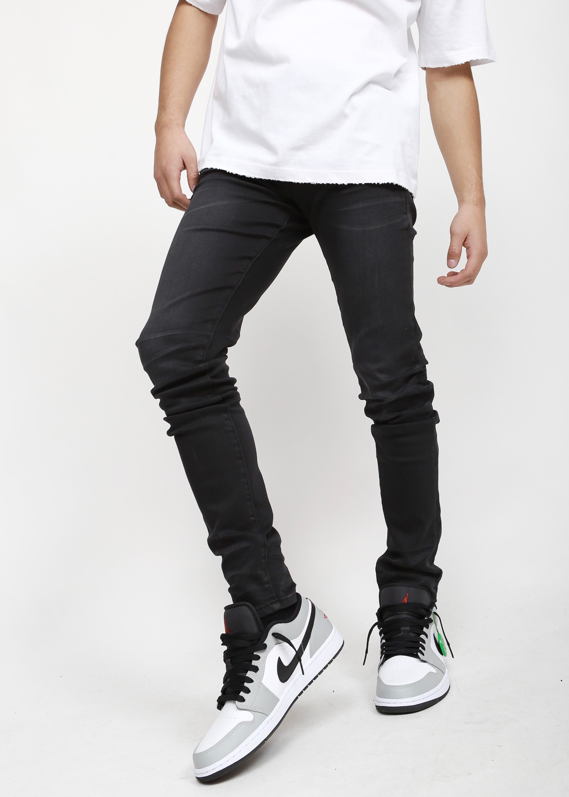 Nokwal Faded Black Skinny Denim