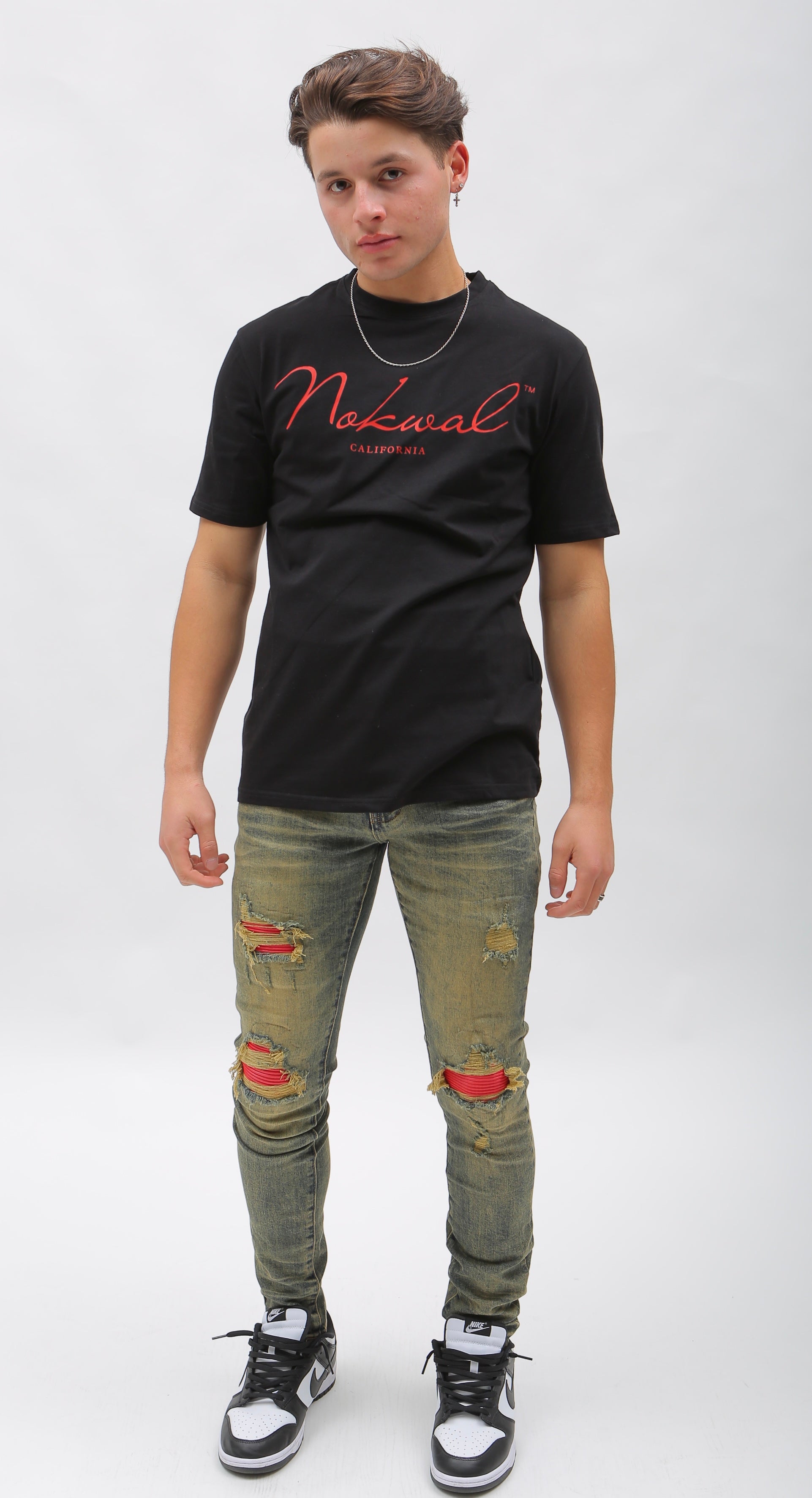 Black Diablo T Shirt W/Red Nokwal Signature