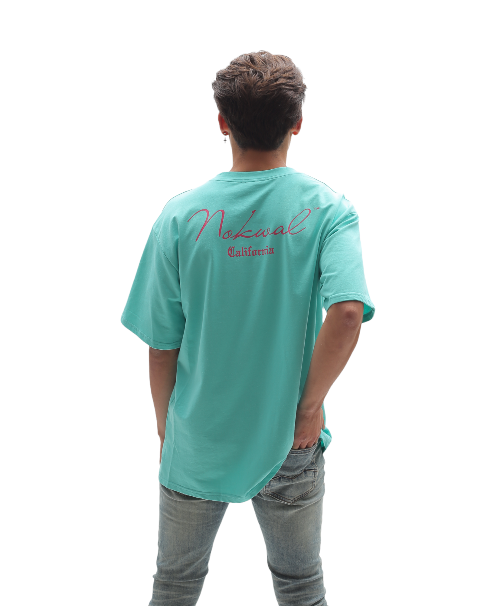 Paisley Pattern N Logo T Shirt - Teal