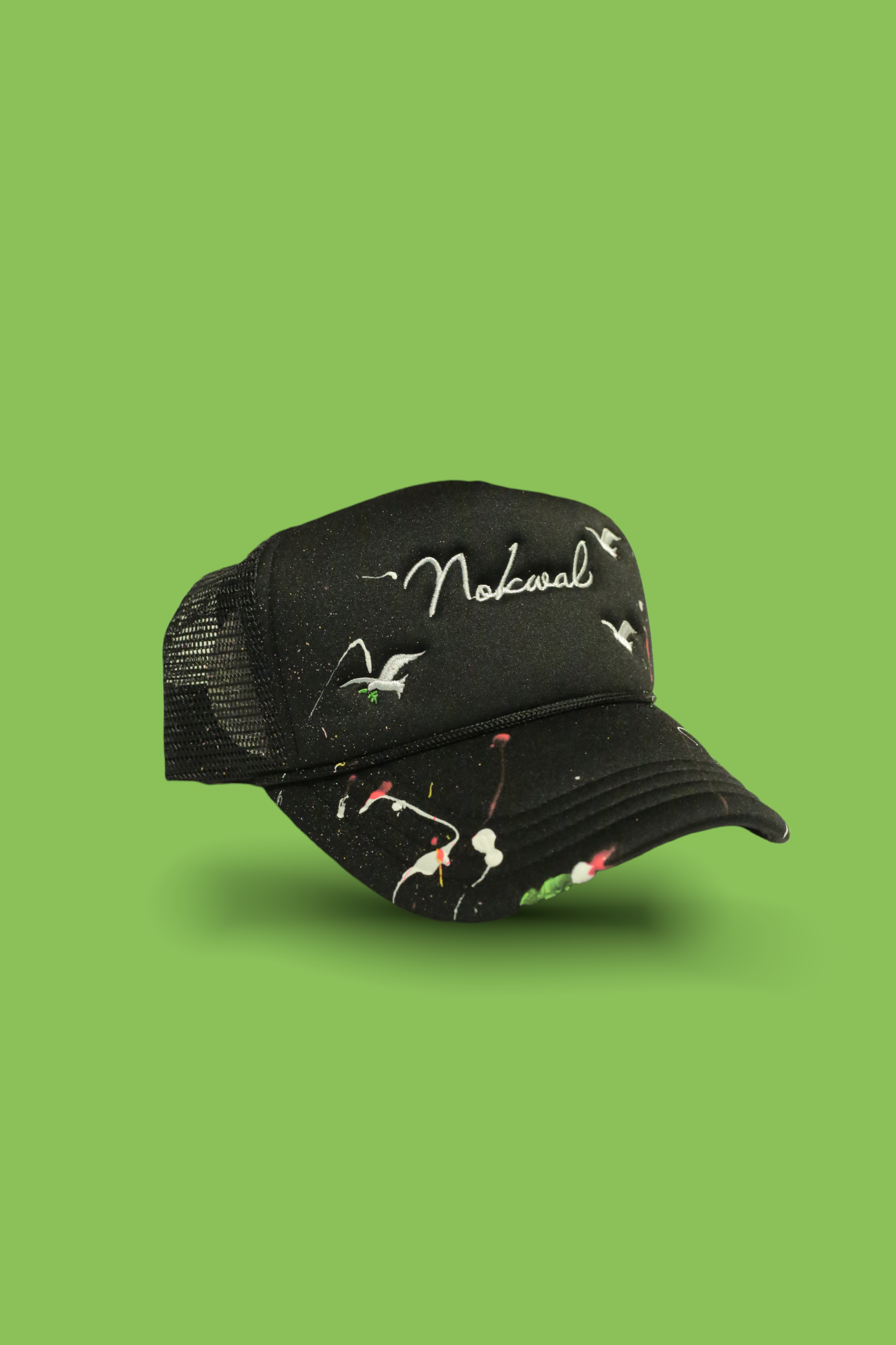 Nokwal Signature Black Foam Trucker Hat - WITH PAINT