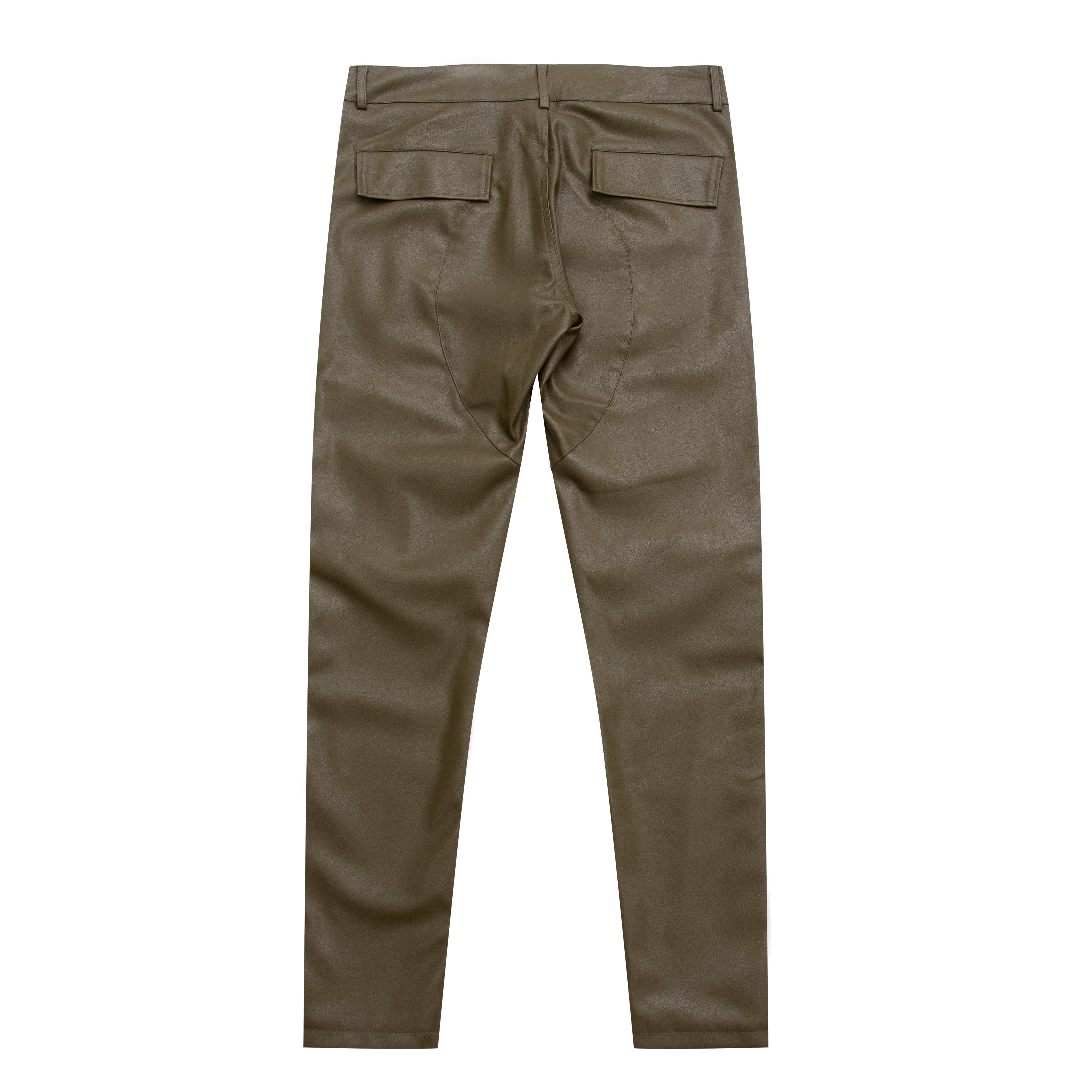 Olive Green Leather Pants