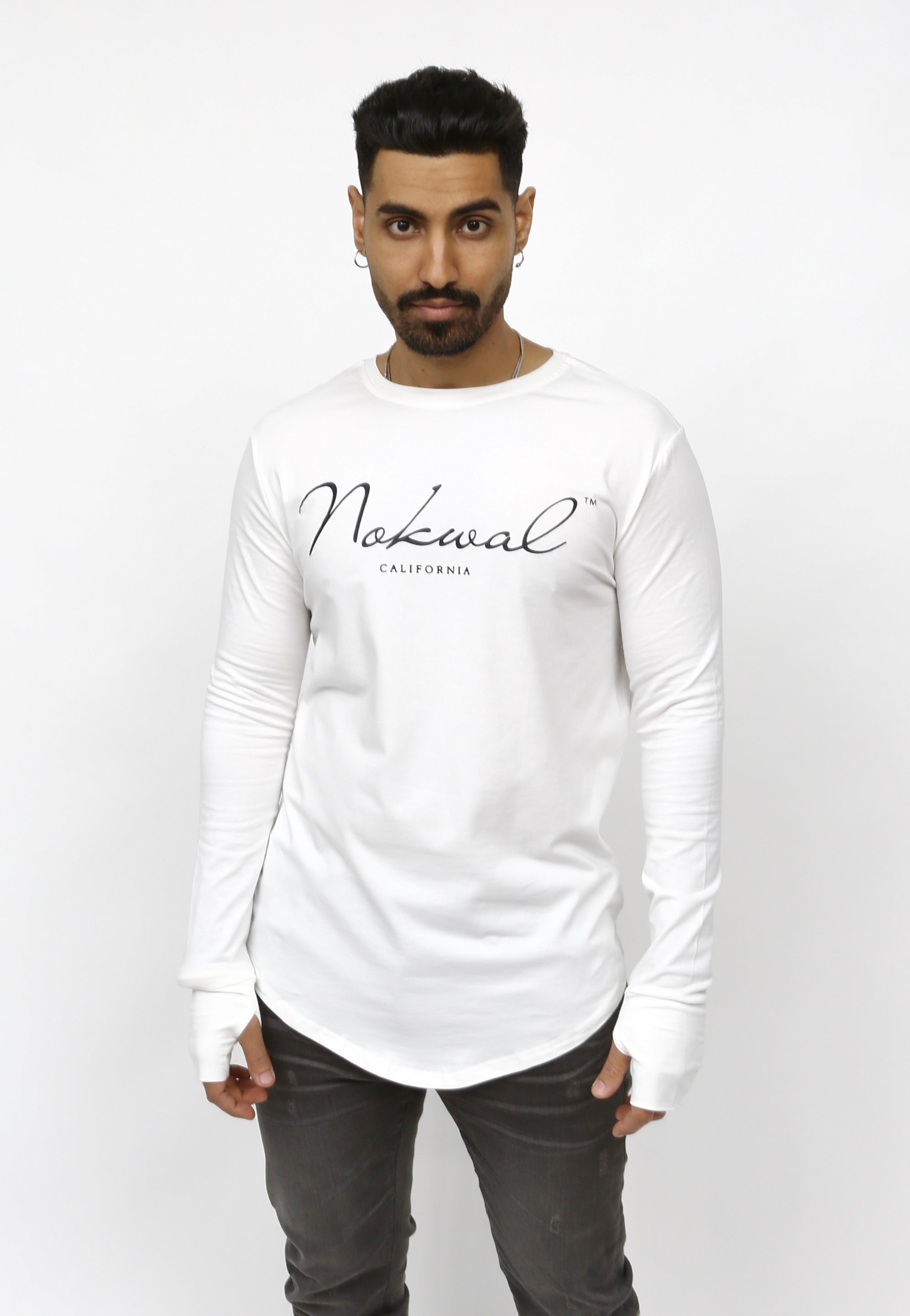 White/Black Signature Long Sleeve