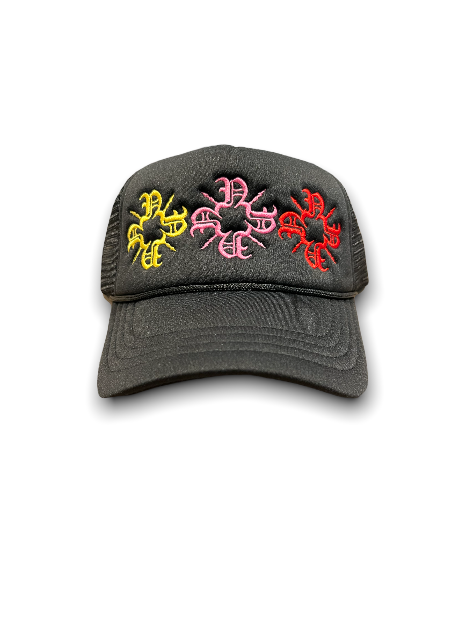 Multi Color Monogram Foam Trucker Hat - Black