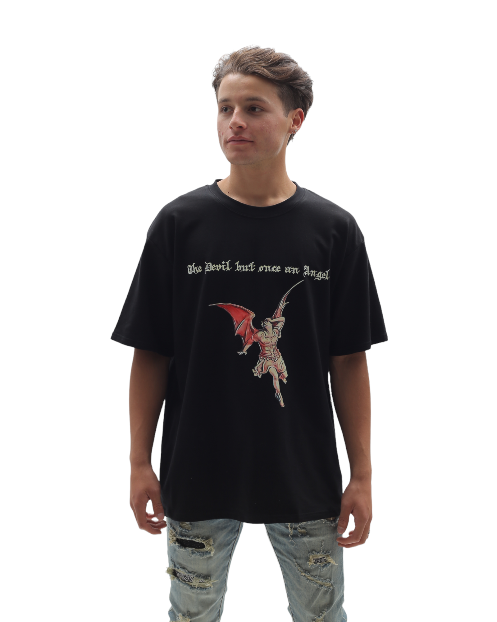 The Devil but Once an Angel - T-Shirt - Black