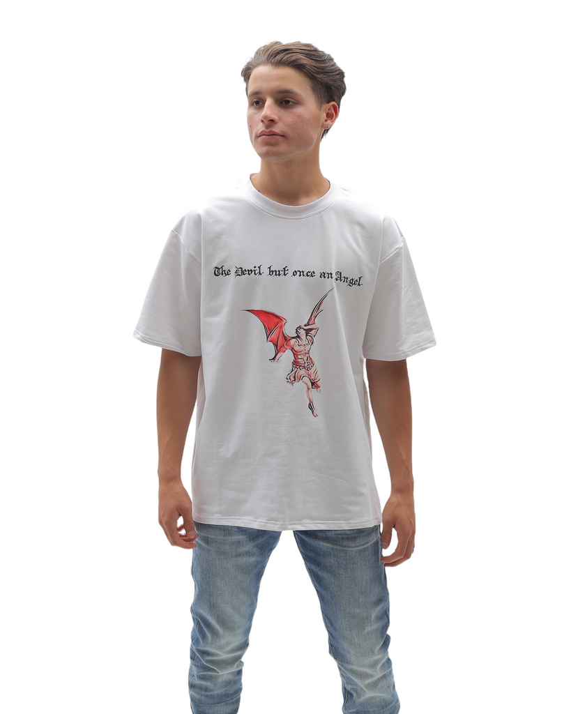 The Devil but Once an Angel - T-Shirt - White