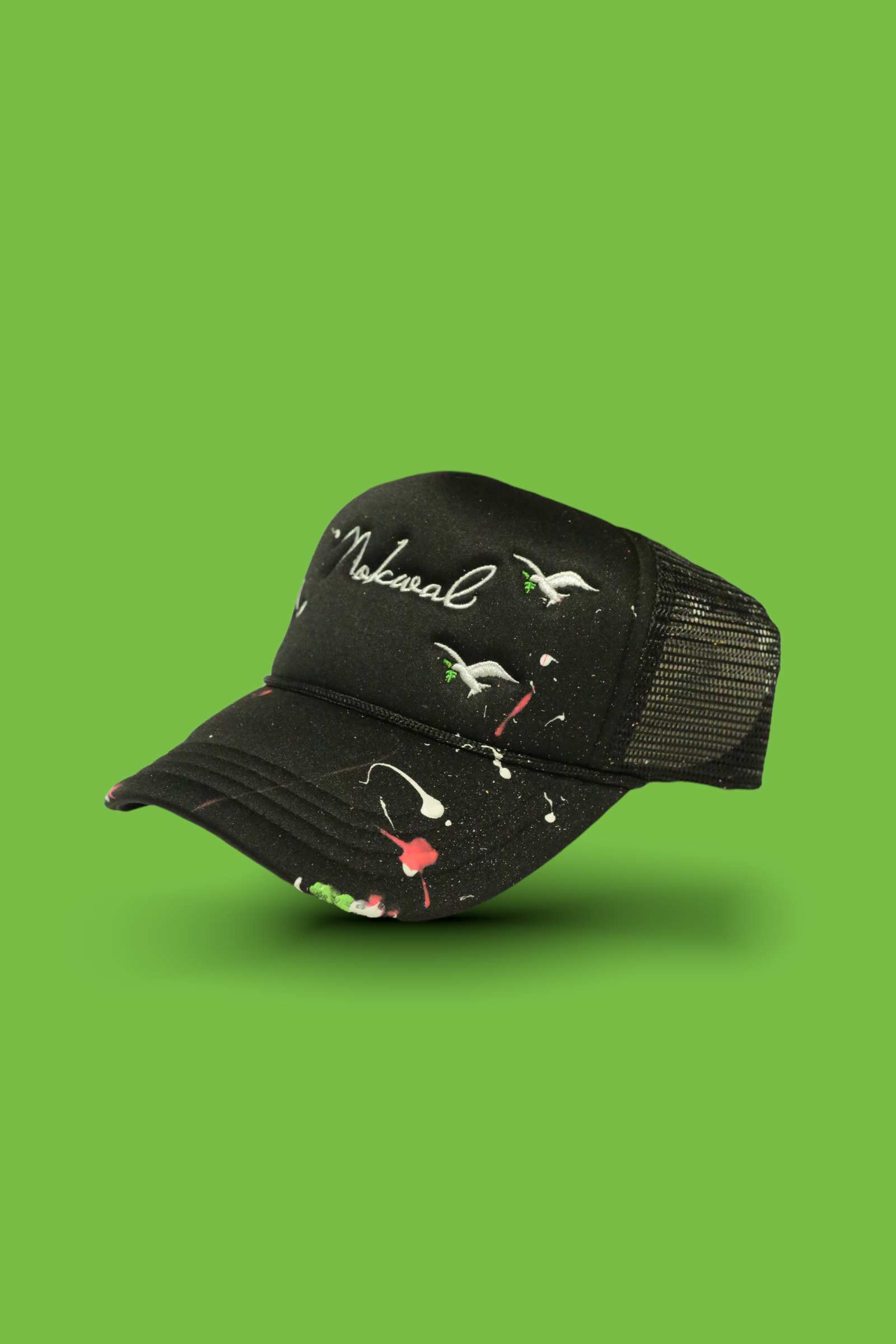 Nokwal Signature Black Foam Trucker Hat - WITH PAINT